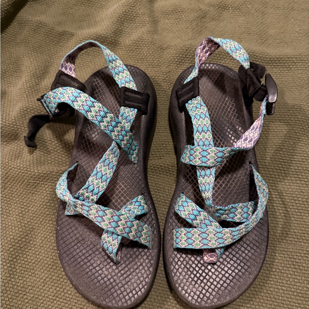Chaco Women's Sandals - Blue and Purple Straps